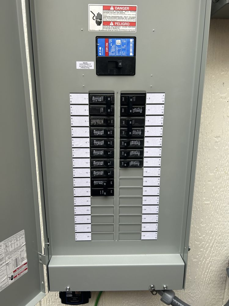New breaker panel installation